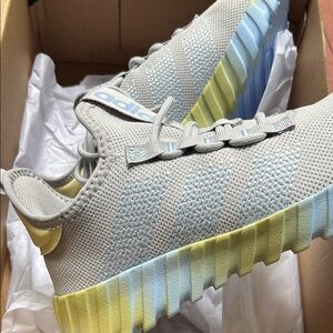 Adidas Kaptir Flow Kids Sneakers - Blue and Yellow